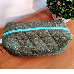 NEW/ Dragonfly / Personalized / Quilted/ Green BOXY BAG! /10 x4.5 x 4